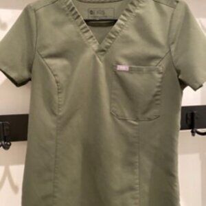 FIGS Moss Scrub top